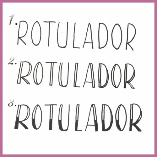 Falso lettering con rotulador